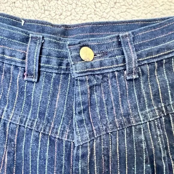 VTG L'ECHARDE Splinter's Inc. Pinstripe High Waist Pleated Denim Pants Size 5 - Picture 10 of 16
